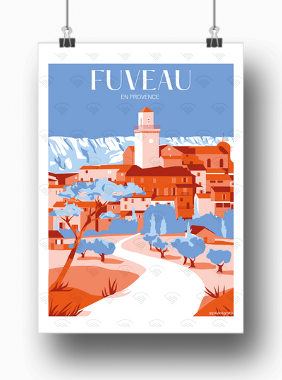 Affiche Fuveau en Provence par Pauline Grafik