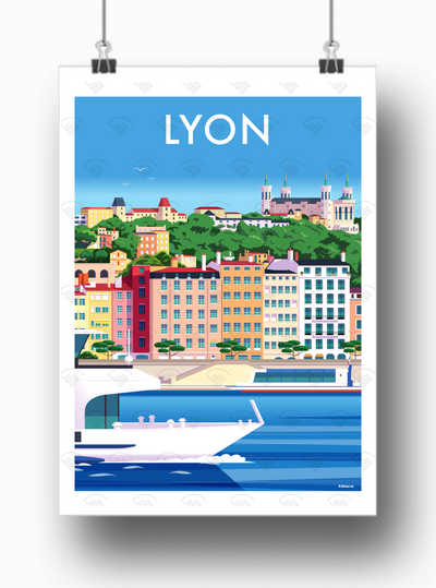 Affiche Lyon par Raphael Delerue