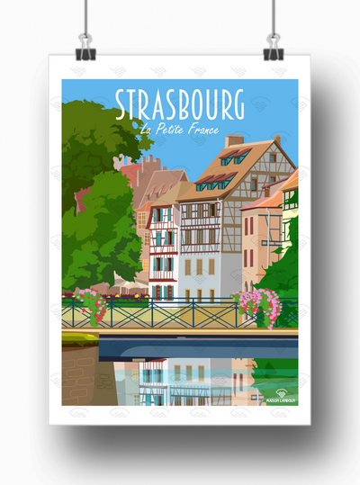 Affiche Strasbourg - La Petite France
