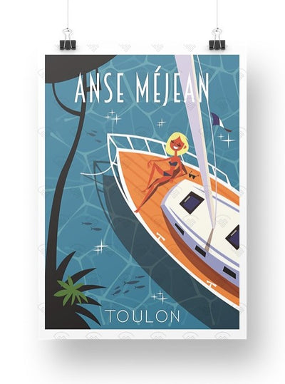 Affiche Toulon - Anse Mejean par Gary Godel