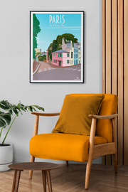 Affiche Paris - La Maison Rose