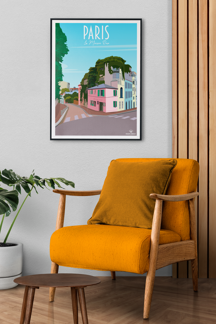 Affiche Paris - La Maison Rose