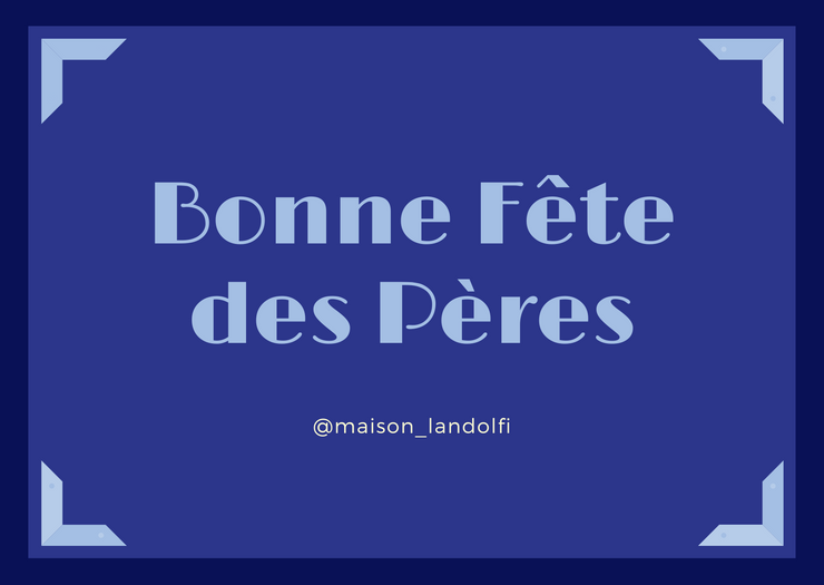 Carte fête des pères bleue