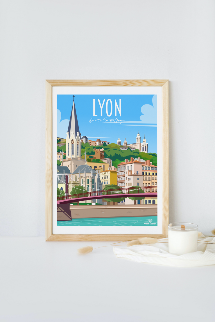 Affiche Lyon - Quartier Saint-Georges