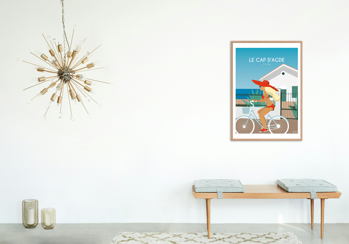 Affiche Cap d'Agde par Maona Design