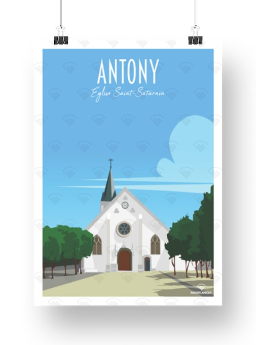 Affiche Antony - Eglise Saint-Saturnin