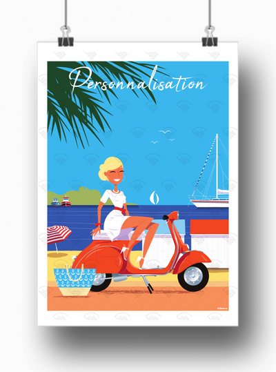 Mon affiche personnalisée - Balade en scooter par Raphael Delerue