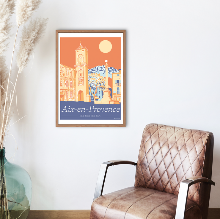 Affiche Aix-en-Provence par Pauline Grafik