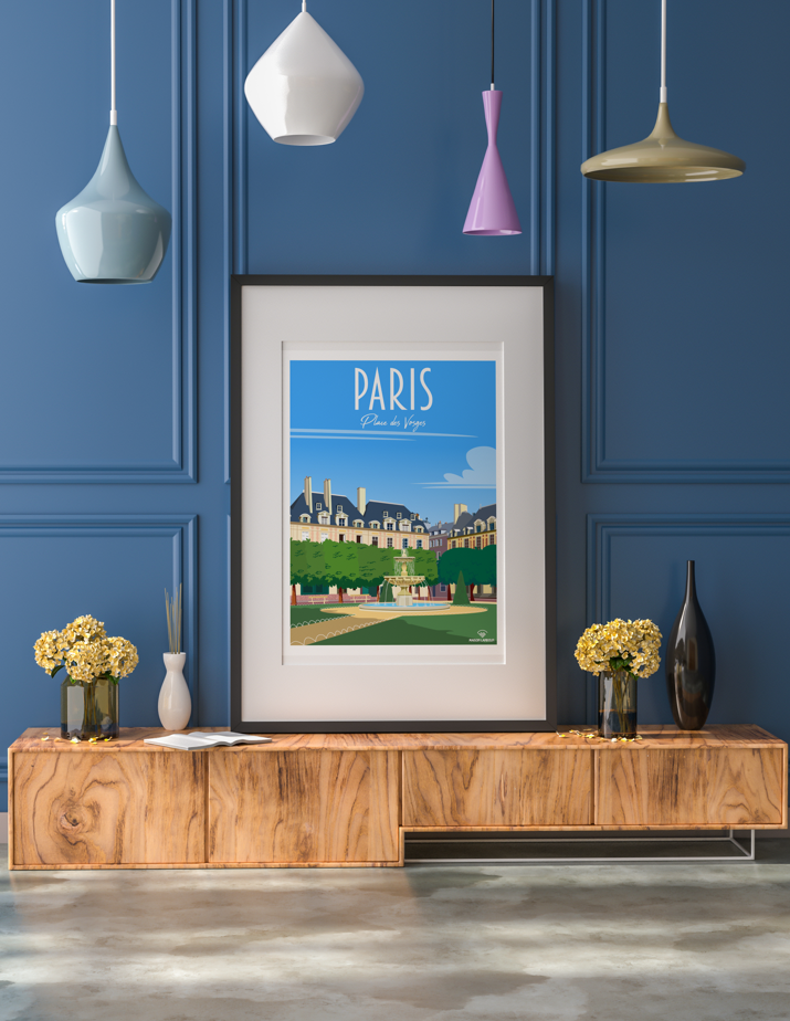 Affiche Paris - Place des Vosges