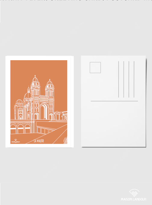 Carte postale Marseille - Ligne Cathédrale de la Major Terracotta