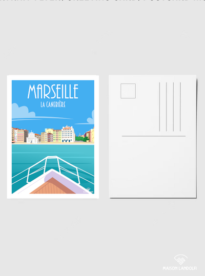 Carte postale Marseille - La Canebière