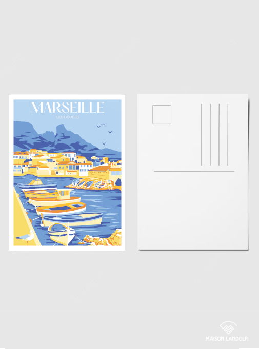 Carte postale Marseille - Les Goudes par Pauline Grafik