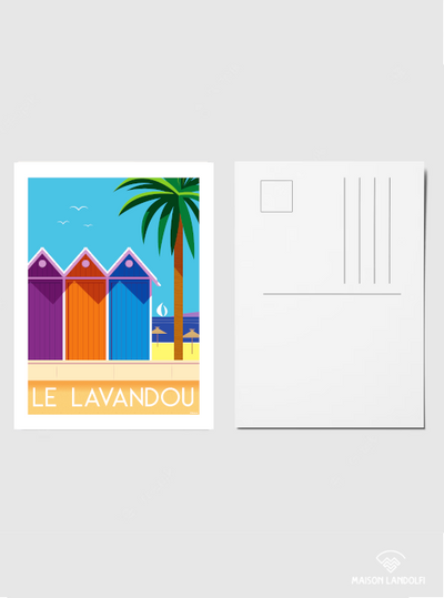 Carte postale Le Lavandou - Cabines