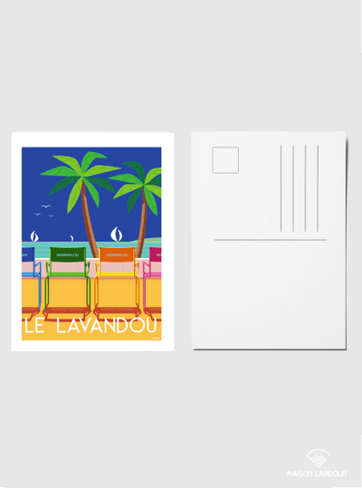 Carte postale Le Lavandou - Chaises