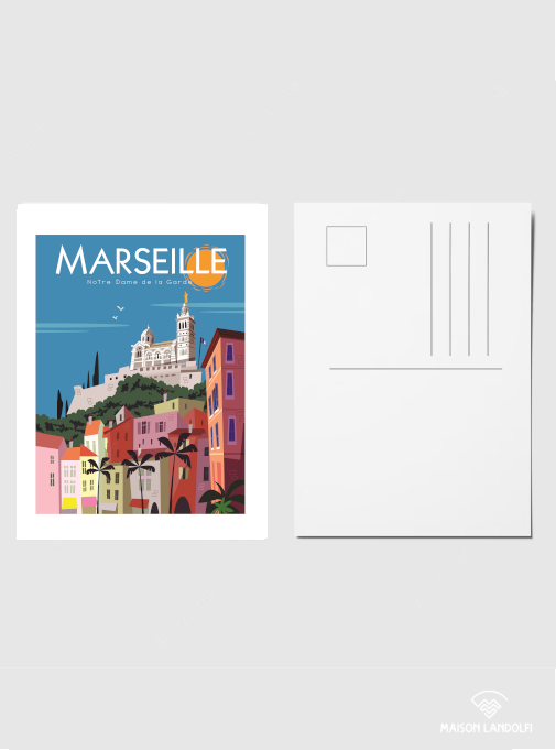 Carte Postale Marseille - La Bonne Mère par Gary Godel