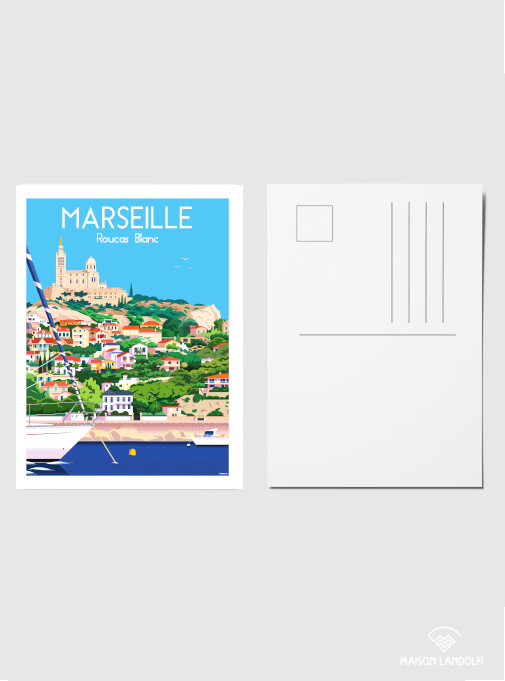 Carte postale Marseille - Roucas Blanc de Raphael Delerue
