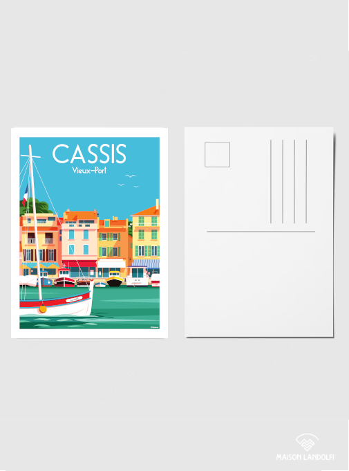 Carte postale Cassis - Vieux-Port de Raphael Delerue