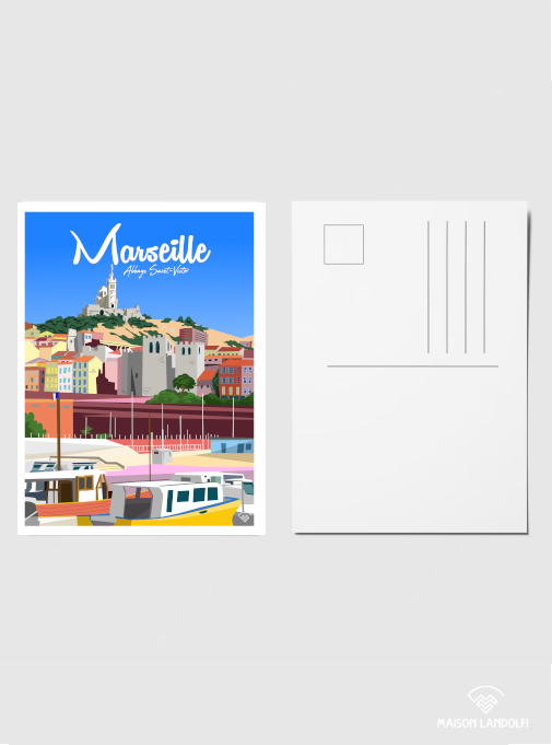 Lot 6 cartes postales Marseille