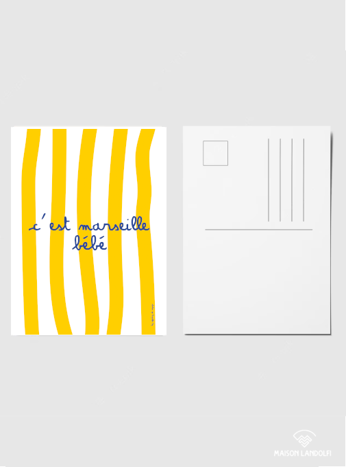 Carte postale C'est Marseille bébé par Les Affiches de voyage