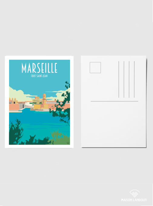 Lot 6 cartes postales Marseille