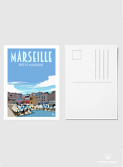 Lot 6 cartes postales Marseille