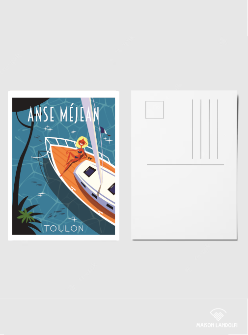Carte Postale Toulon - Anse Mejean bateau