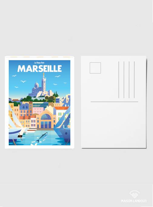 Carte postale Marseille - Vieux port par C.WILL