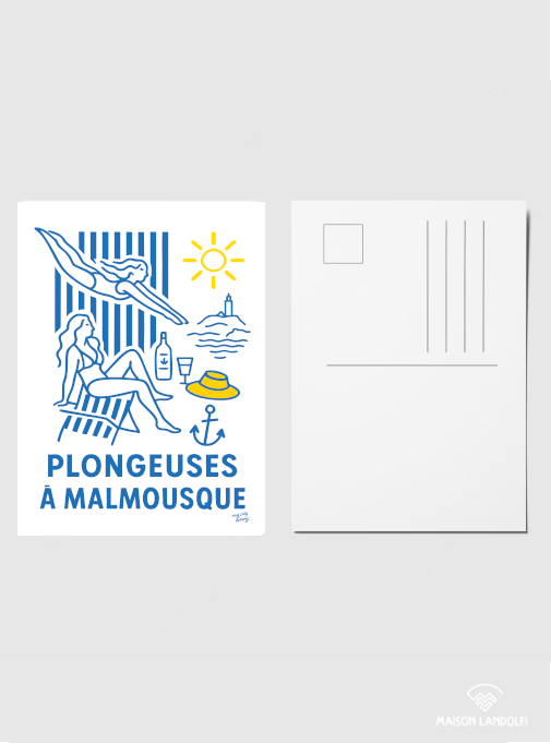 Carte postale Marseille - Plongeuses à Malmousque par My City Memory