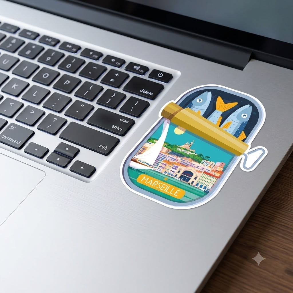 Sticker - Marseille boite de sardines par Raphael Delerue
