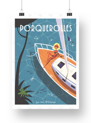 Affiche Hyères - Porquerolles les îles par Gary Godel