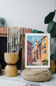 Affiche Hyères - Vieille ville par Gary Godel