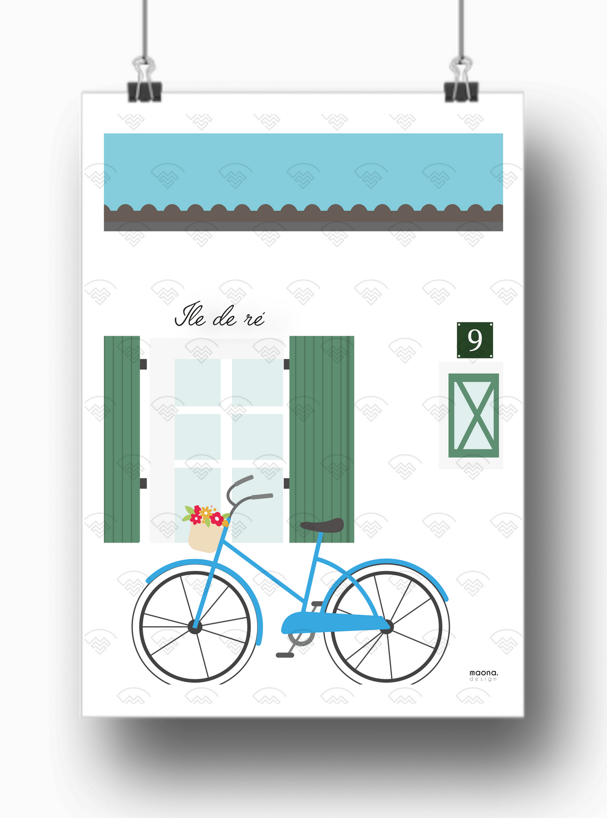 Affiche Ile de Ré par Maona Design