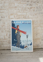 Affiche La Joue du Loup - Skieuse retro