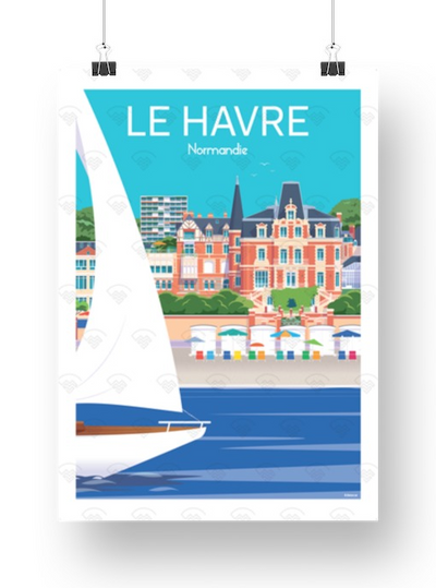 Affiche Normandie - Le Havre de Raphaël Delerue
