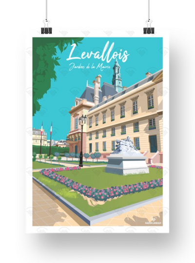 Affiche Levallois - Jardin de la Mairie