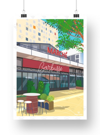 Affiche Levallois - Marché Barbusse