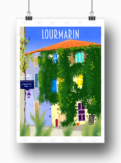 Affiche Lourmarin - Devanture