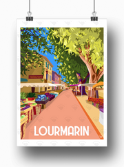 Affiche Lourmarin - Marché