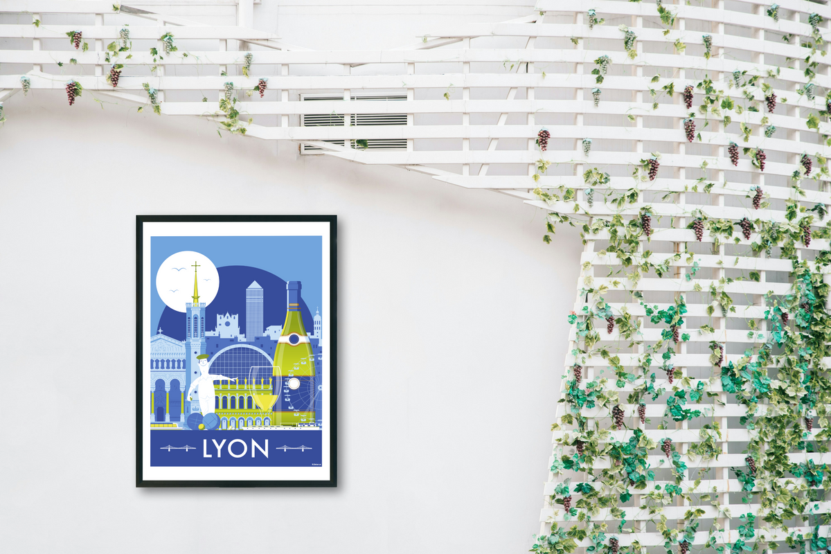 Affiche Lyon Panorama par Raphael Delerue