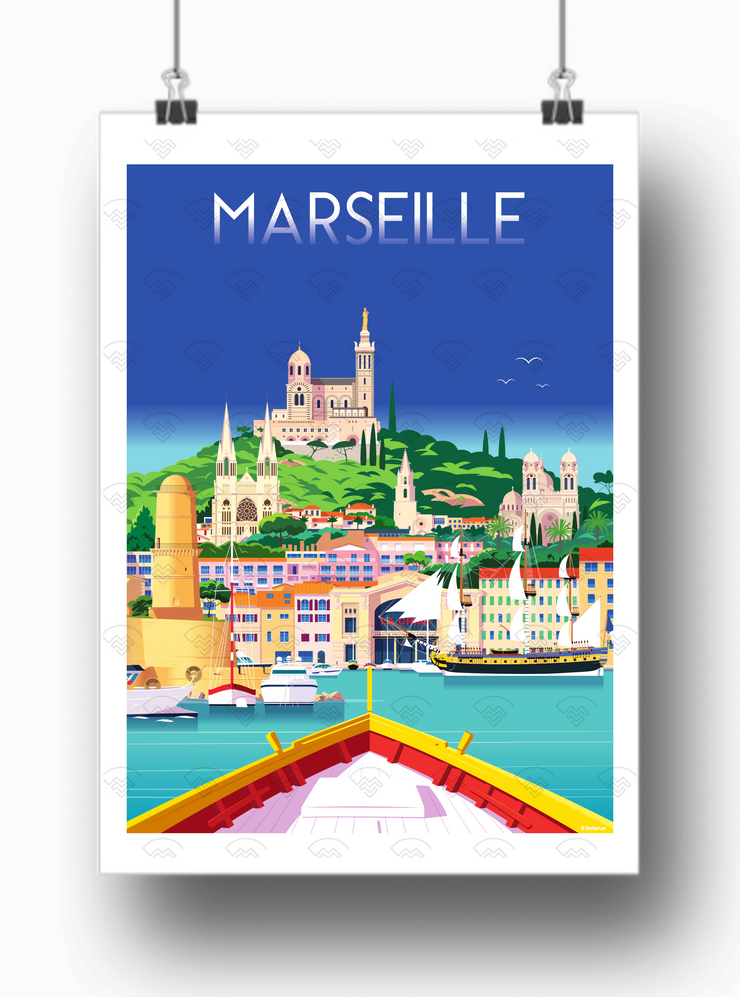 Affiche Marseille de Raphael Delerue