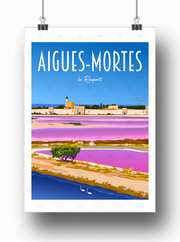 Affiche Camargue - Aigues mortes