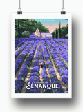 Affiche Gordes - L'Abbaye de Senanque par Damien Clavé / Edition Limitée