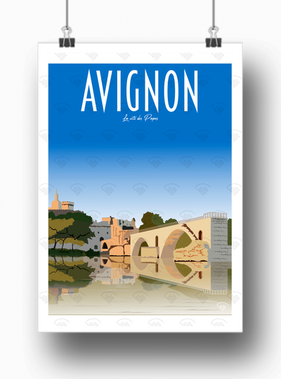 Affiche Avignon - Cité des papes