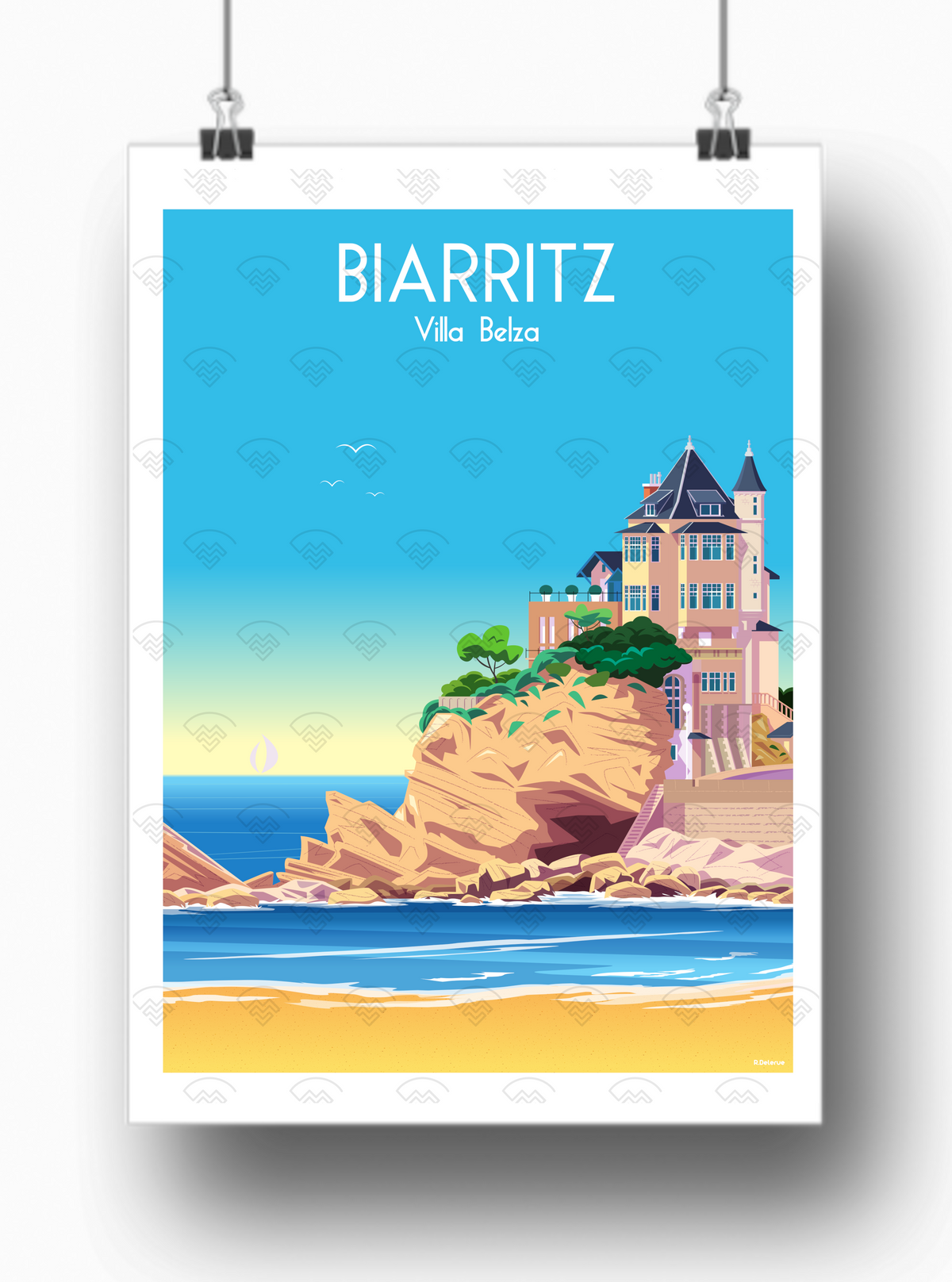 Affiche Biarritz - Villa Belza par Raphael Delerue