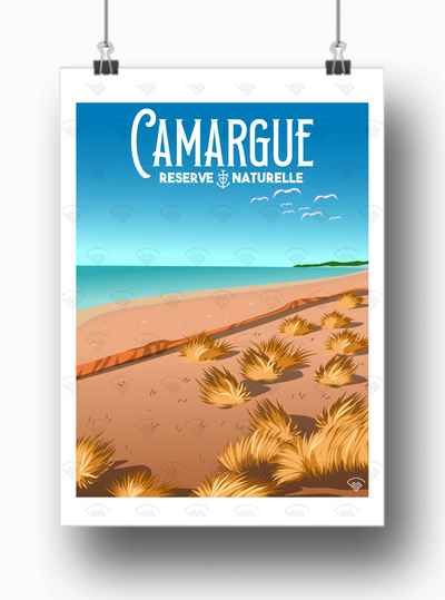 Affiche Camargue - Reserve naturelle