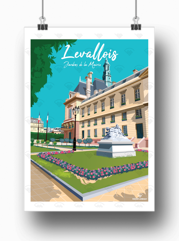 Affiche Levallois - Jardin de la Mairie