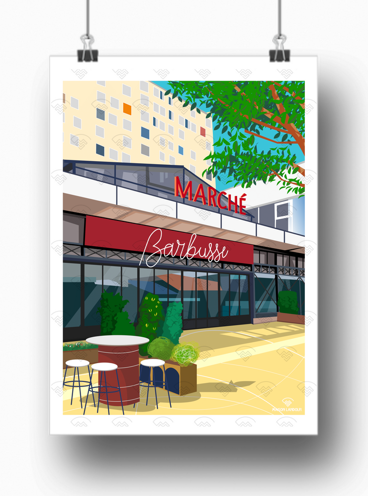 Affiche Levallois - Marché Barbusse