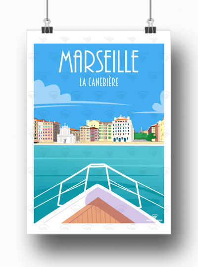Affiche Marseille - La Canebière