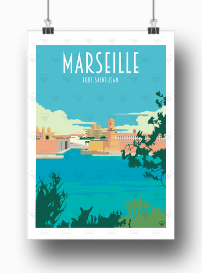 Affiche Marseille - Fort Saint-Jean