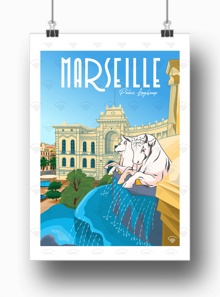 Affiche Marseille - Palais Longchamp